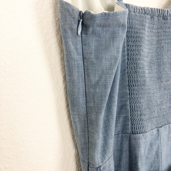 Banana Republic Chambray Cropped Jumpsuit Size 0 - Picture 10 of 13